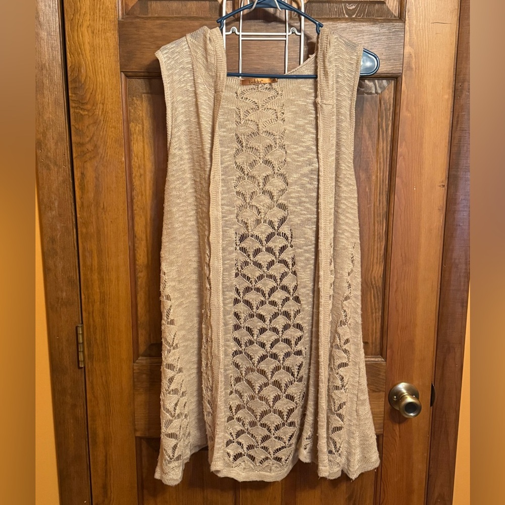 Belldini Tan Knit Sleeveless Top